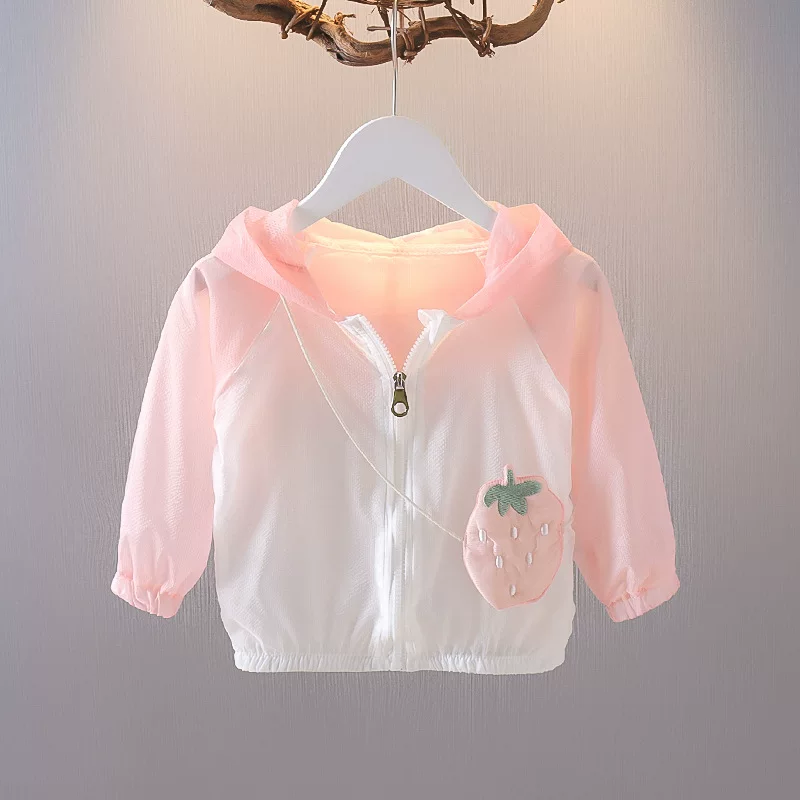 Summer light and thin breathable sun protection cream, sun protection clothing, summer clothing girl's, 1-2-3 years