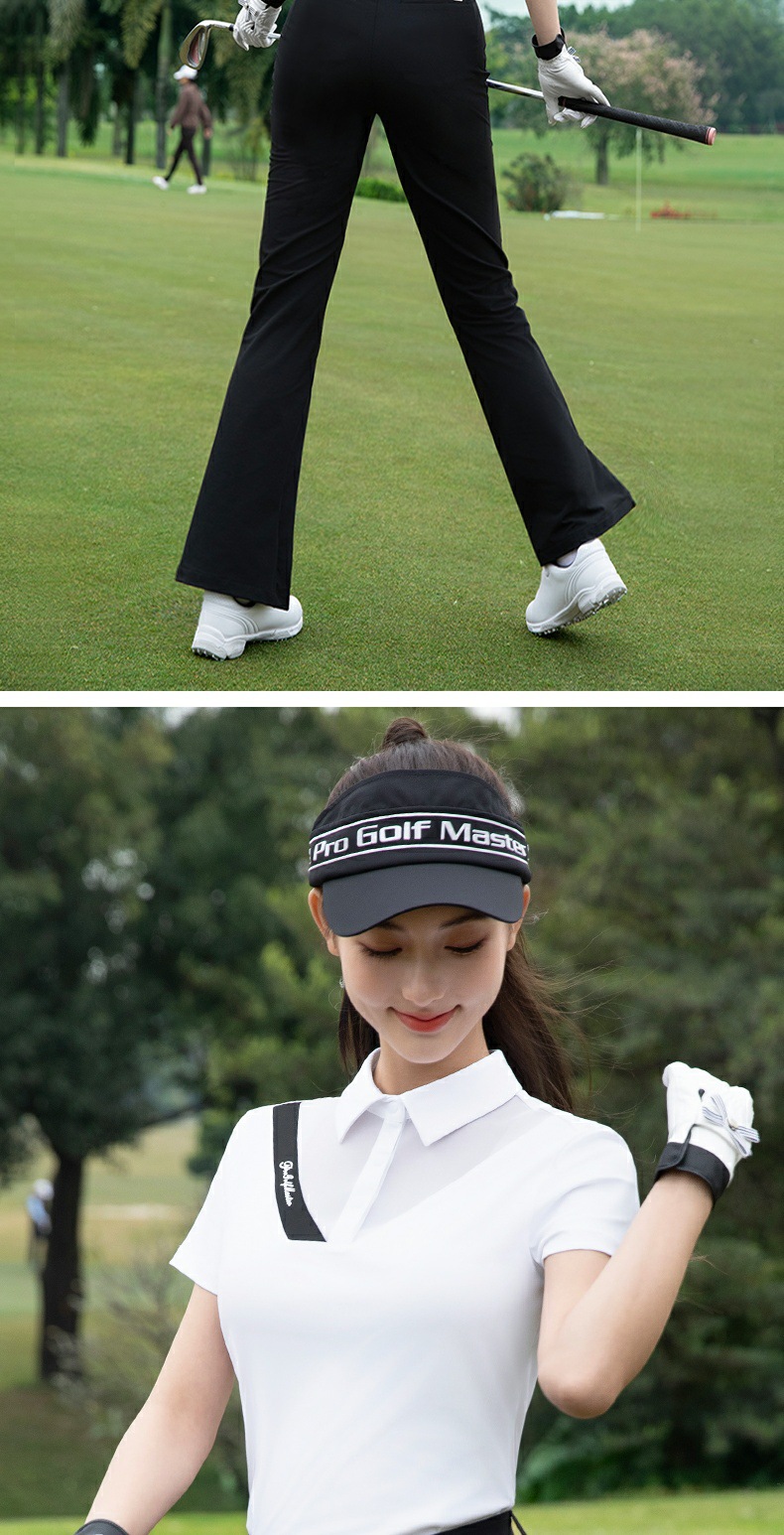 Áo polo golf nữ ngắn tay cổ lưới thoáng khí vải co giãn cao — YF779-White POLO [đường viền cổ lưới thoáng khí/vải co giãn cao/vòng eo thon gọn], YF779-Black POLO [đường viền cổ lưới thoáng khí/vải co giãn cao/giảm eo] chi tiết 12