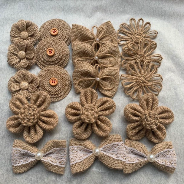 Граница границ горячий продажа льняные цветы handmade льняной розы цветы шляпа льняной цветочные аксессуары искусственные цветы