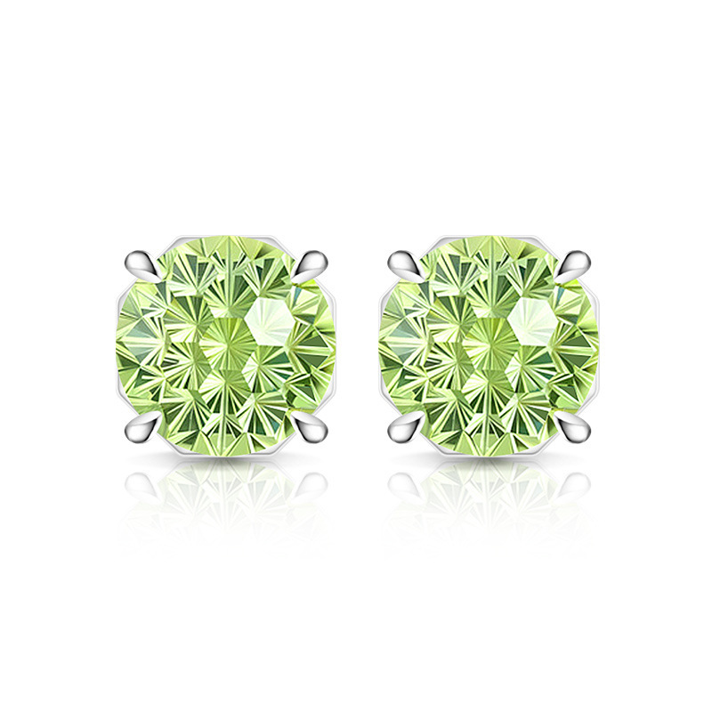 Octagonal Gemstone Drop Stud Earrings For Women Elegant Design_voghion.com