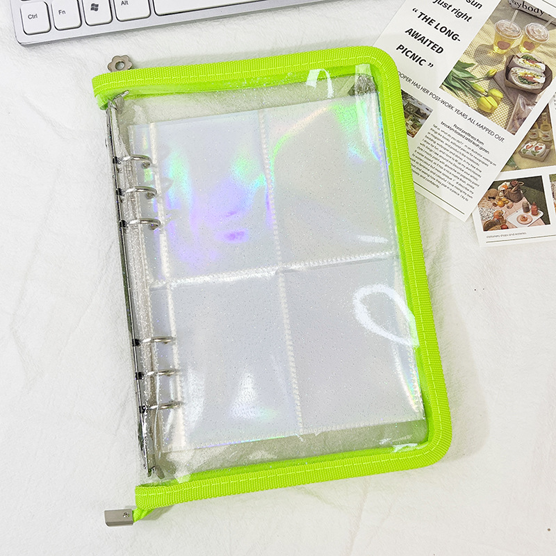 INS estilo cremallera de cuatro rejillas libro de tarjetas de hojas sueltas A5 libro de 3 pulgadas álbum Polaroid aidou álbum tarjeta pequeña libro de almacenamiento de fotos