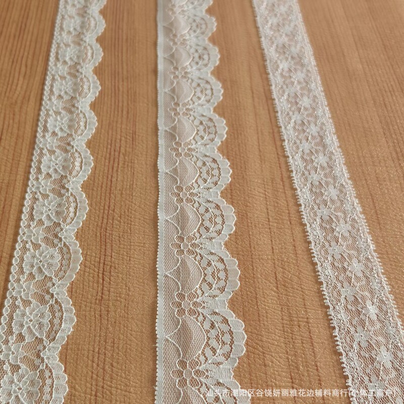 Taiwanese Version Non-Elastic Nylon Lace Handmade DIY Cuffs Socks Clothing Hats Curtains Clothing Accessories Wholesale in Stock Taiwanese Version Non-Elastic Nylon Lace Handmade DIY Cuffs Socks Clothing Hats Curtains Clothing Accessories Wholesale in Stock