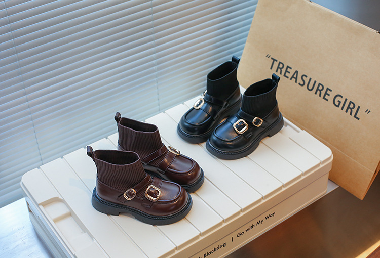 Mädchen Stiefel Modische Sock Boots Für Kinder Herbstschuhe_voghion.com