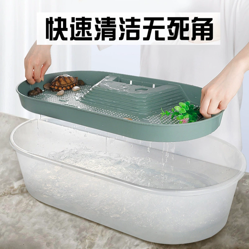 Zhaohang turtle tank household aquarium lazy special internet celebrity landscaping turtle low water level feeding turtle pot ecological house