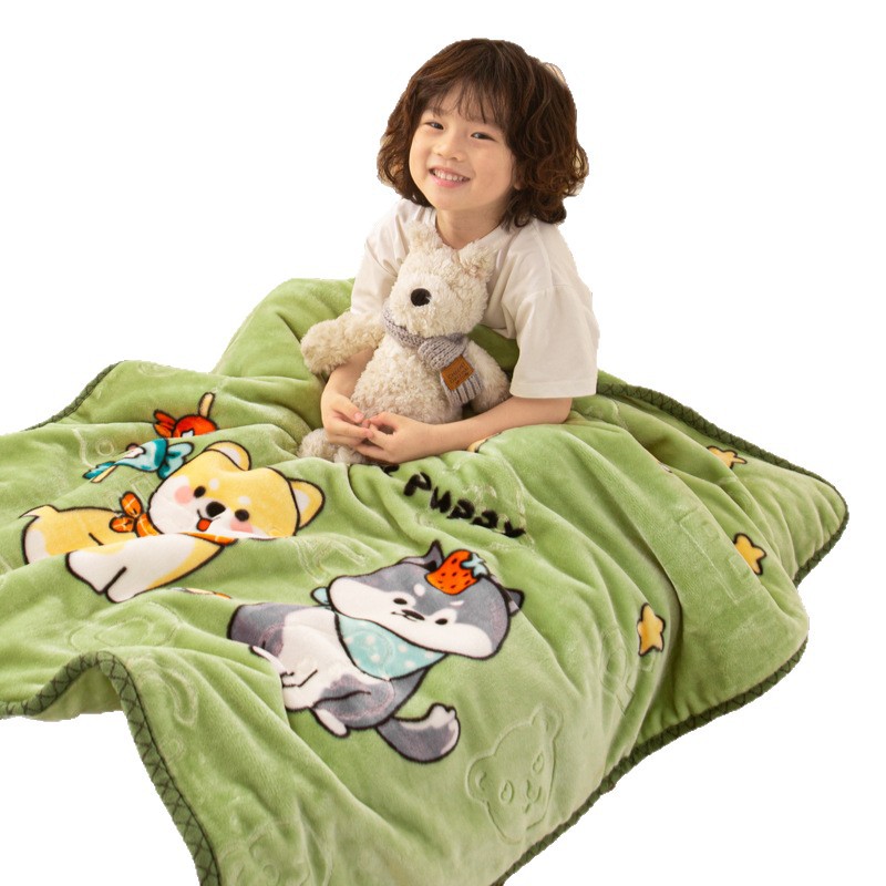 Manta Infantil Térmica de Doble Capa de Poliéster Térmica y Suave para Jardín de Niños y Sofá image 5