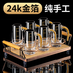 Liquor Dispenser Household Wine Pouring Meter Crystal Glass Small Wine Dispenser Set 100 ml with Scale