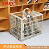 Xin Dingbei separated dog cage with toilet plastic room pet cage with sunroof can move medium large dog nest