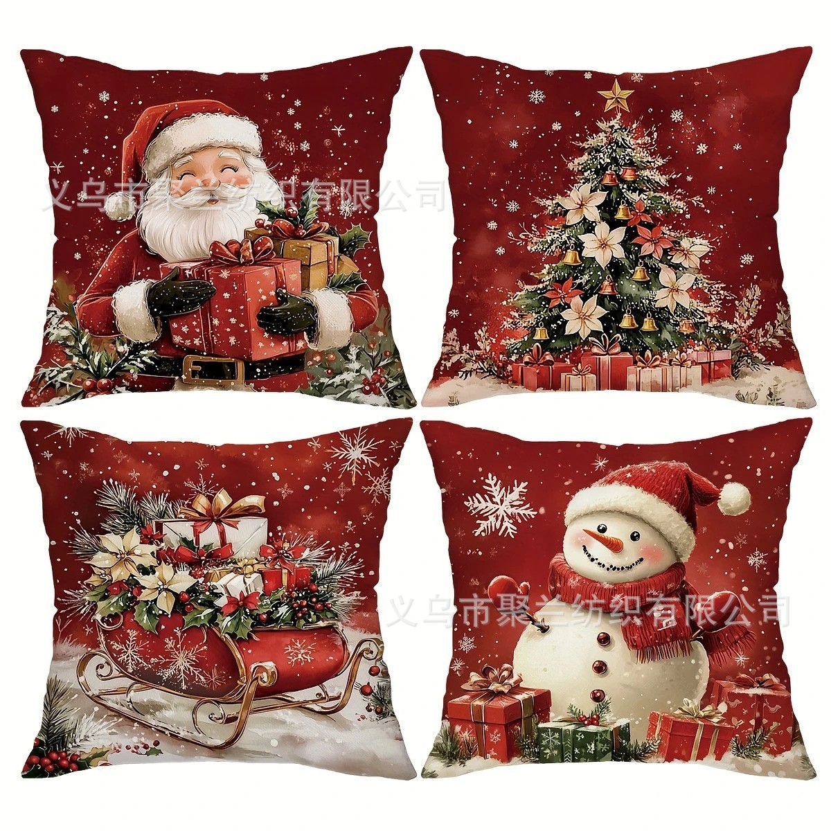Navidad encontrada explosión abrazo funda de almohada festivales conejo alce decoración sofá atmósfera sensación de lino funda de cojín al por mayor image 33