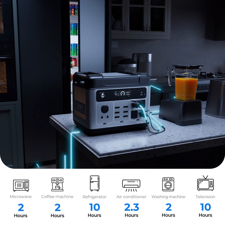 Fábrica de 2400w de alta potencia de almacenamiento de energía camping UPS 2 grados de 2000wh fuente de alimentación portátil para automóviles