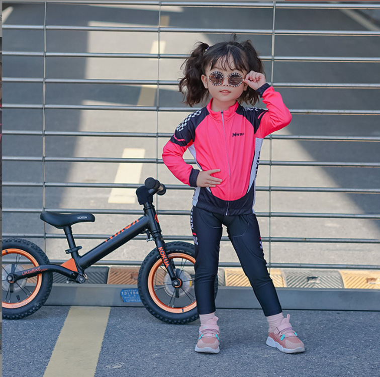Factory Direct Sales Children's Cycling Clothing Balance Bike Clothing Spring and Autumn Long-Sleeved Suit Roller Skating Clothing Club Quick-Drying and Breathable