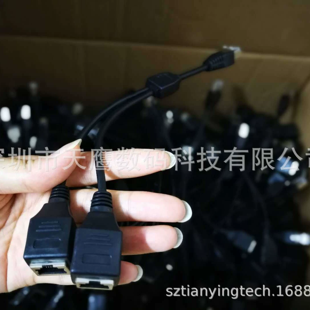 Кабель RJ45 для порта Ethernet LAN один к двум, кабели RJ45 на два направления (одновременно использовать нельзя)