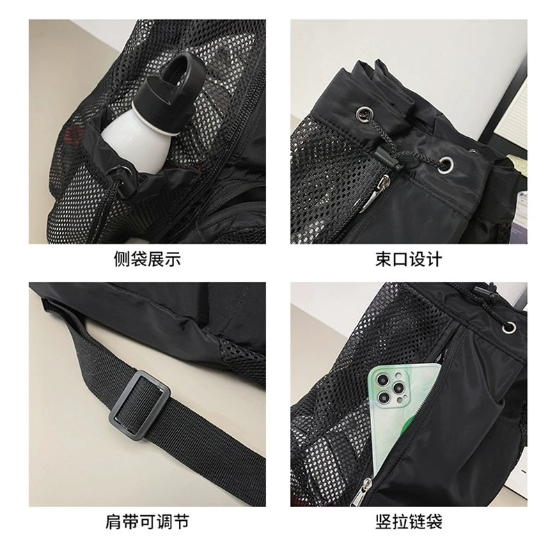 Beach backpack for swimming for gym, equipment, new collection, drawstring