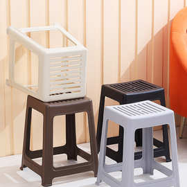 塑料凳子家用加厚高凳板凳成人餐桌凳客厅胶登子经济型吃饭方椅子