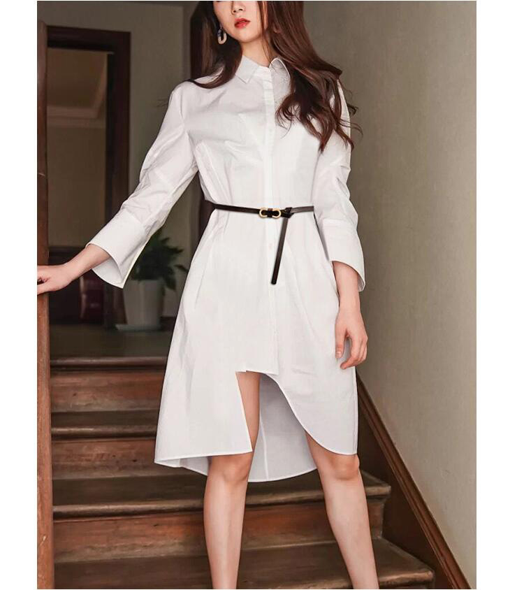 Coffee, White, Black Color 2021 New Leather Figure 8 Buckle Thin Belt Fashion Small Belt