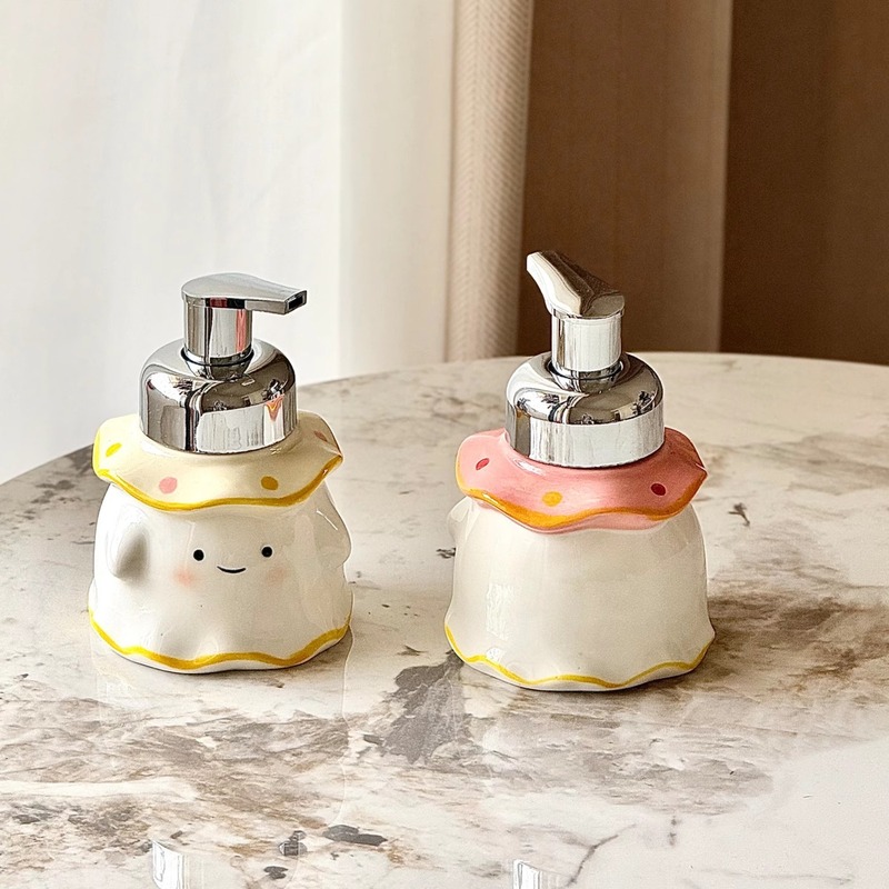 新しいかわいい手指消毒剤泡ボトル浴室のシンククリエイティブプレスボトルシャンプーとシャワー詰め替えボトル|undefined