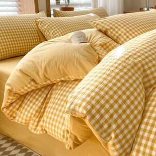 Pure Cotton Duvet Cover Single Piece 150X200X230 All-Cotton 100 Washed Cotton Single Duvet Cover 1.5m Single Duvet Winter