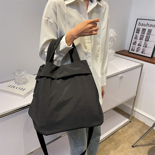 lulul women's casual bag ultra-light large bag nylon handbag student class single shoulder messenger bag canvas bag
