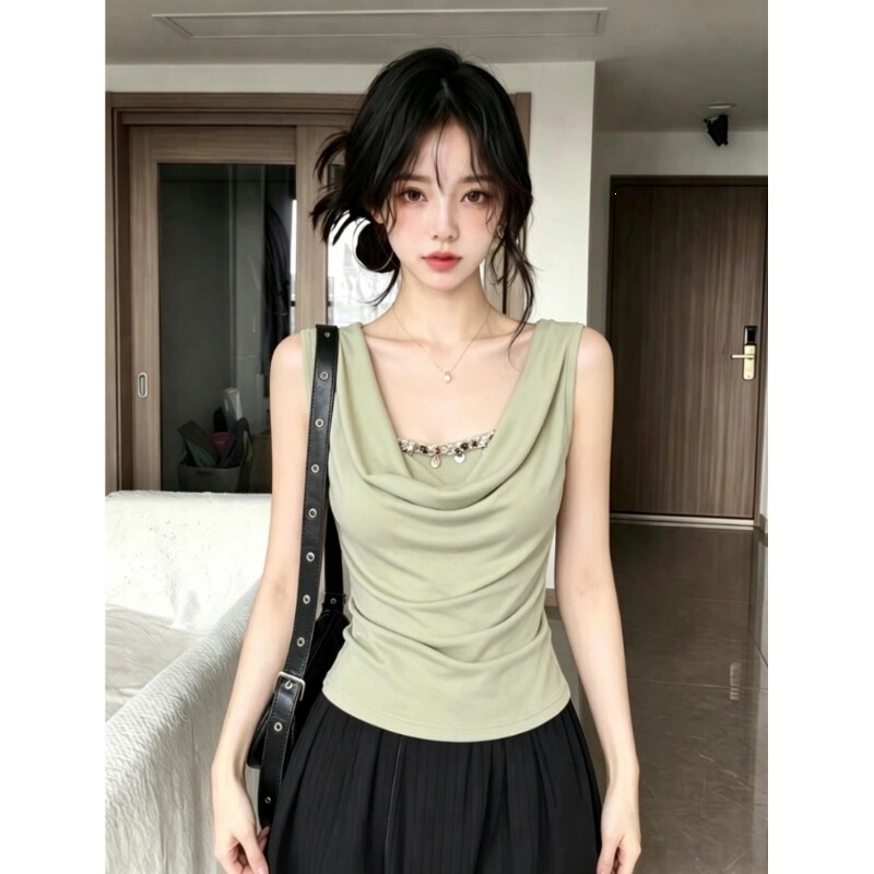 【Official Image Cotton 40 Count 210g】Women's Summer 2026 New Slim Fit Sleeveless Tube Top
