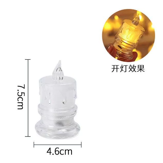 Small transparent electronic atmospheric candle