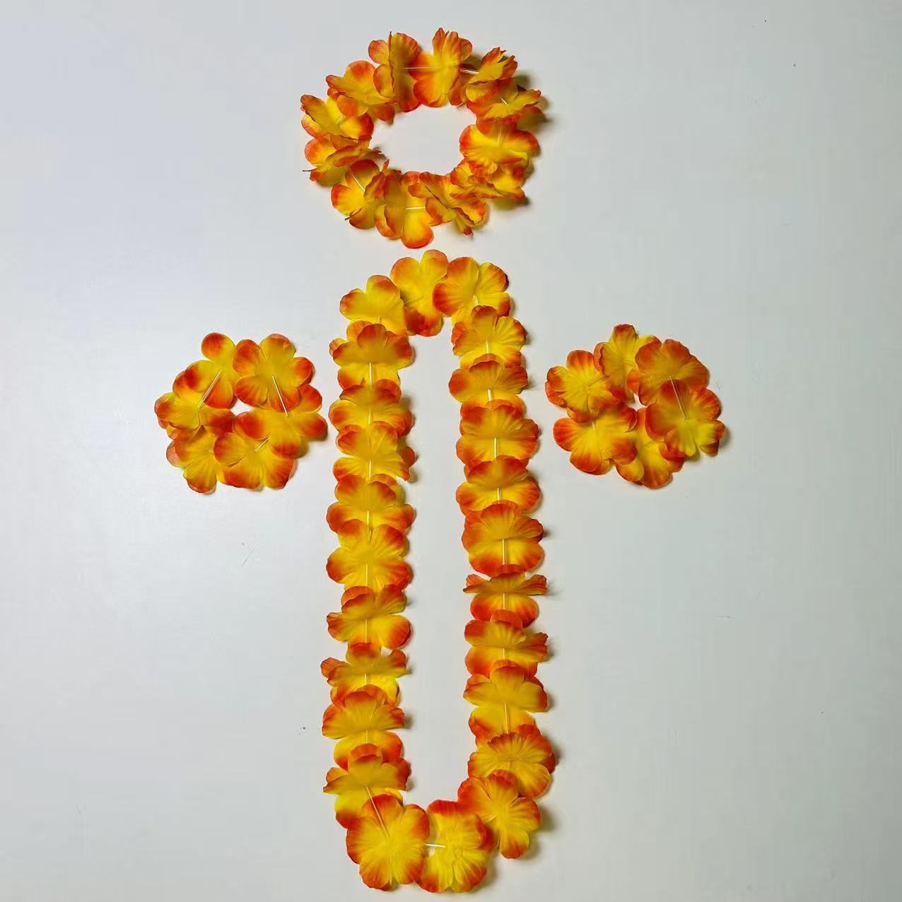 100cm Hawaian coronas 24 pares de eventos festivos multicolores fiesta fiesta creativa decoración de coronas de flores