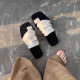 Sheepskin ~ Genuine Leather Design Flip-on Flat Slippers Women's Summer Outfit Beach Casual Half Slippers Sandals