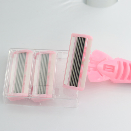 6-layer stainless steel blade manual razor blade shaving blade hair removal knife hair removal knife replaceable head