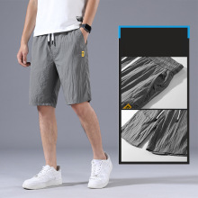 夏季休闲五分裤男式微弹灰色纯色现货薄款中腰青年休闲短裤男生潮
