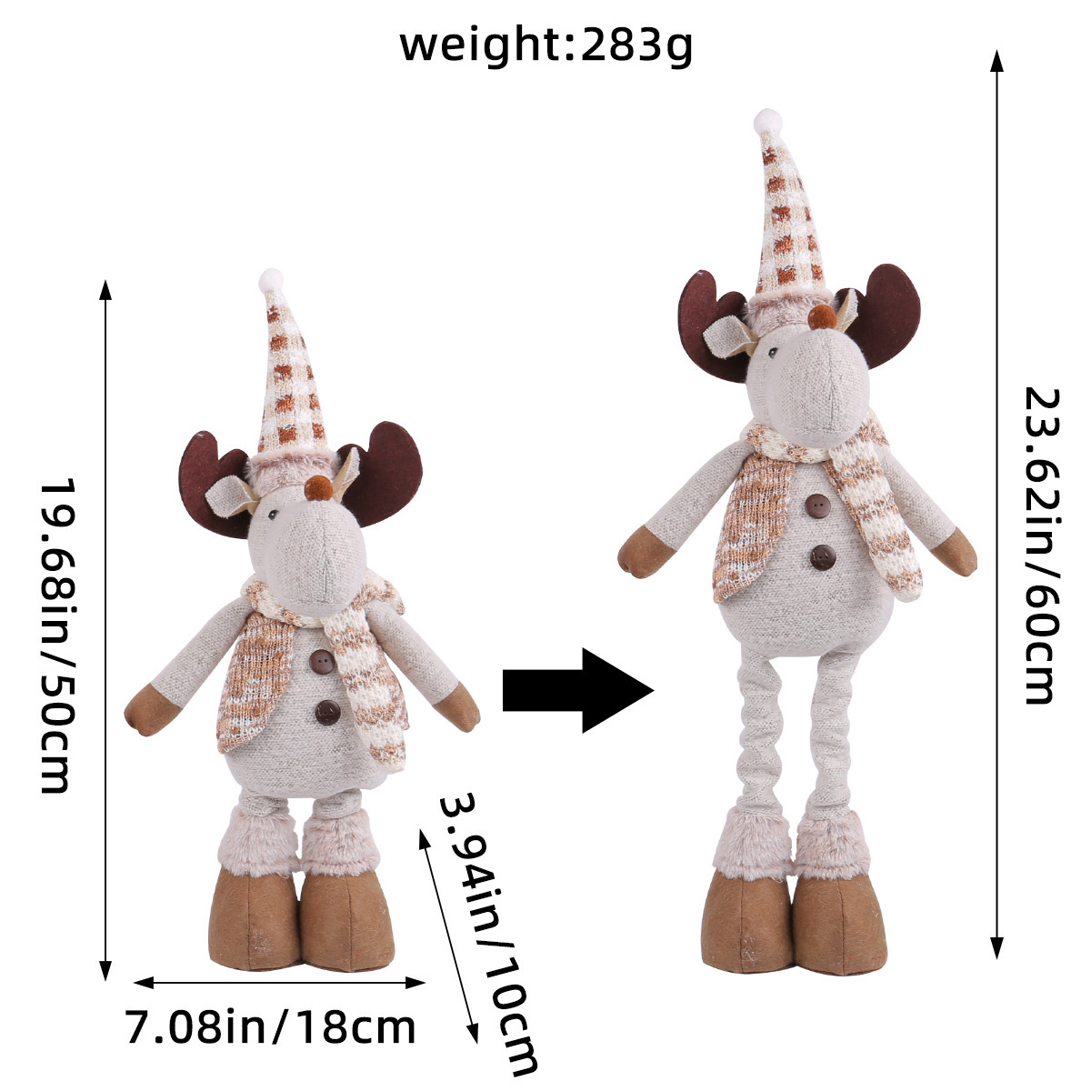 Muchas muñecas retráctiles de Navidad muñecas de nieve de Navidad muñecas de alce decoraciones