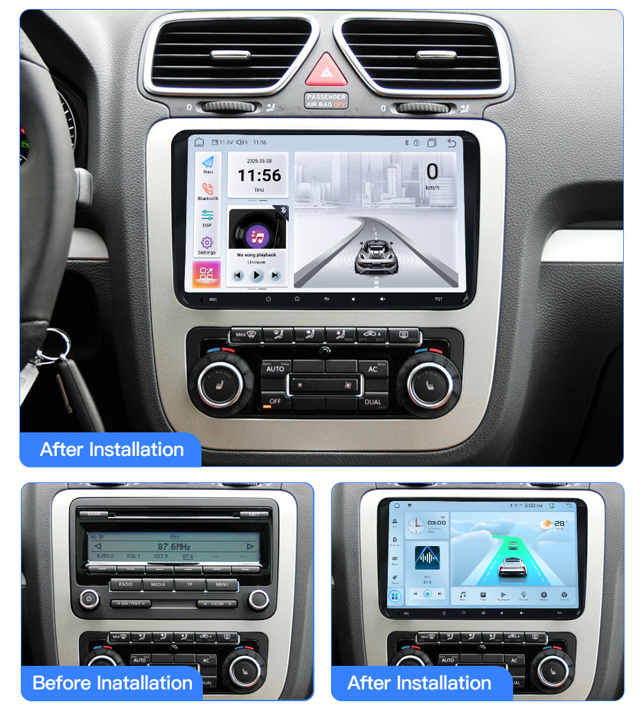 Suitable for Volkswagen Beetle, Sharan, Amarok, Multivan T5 Car Central Control Screen Navigation and Reversing Images