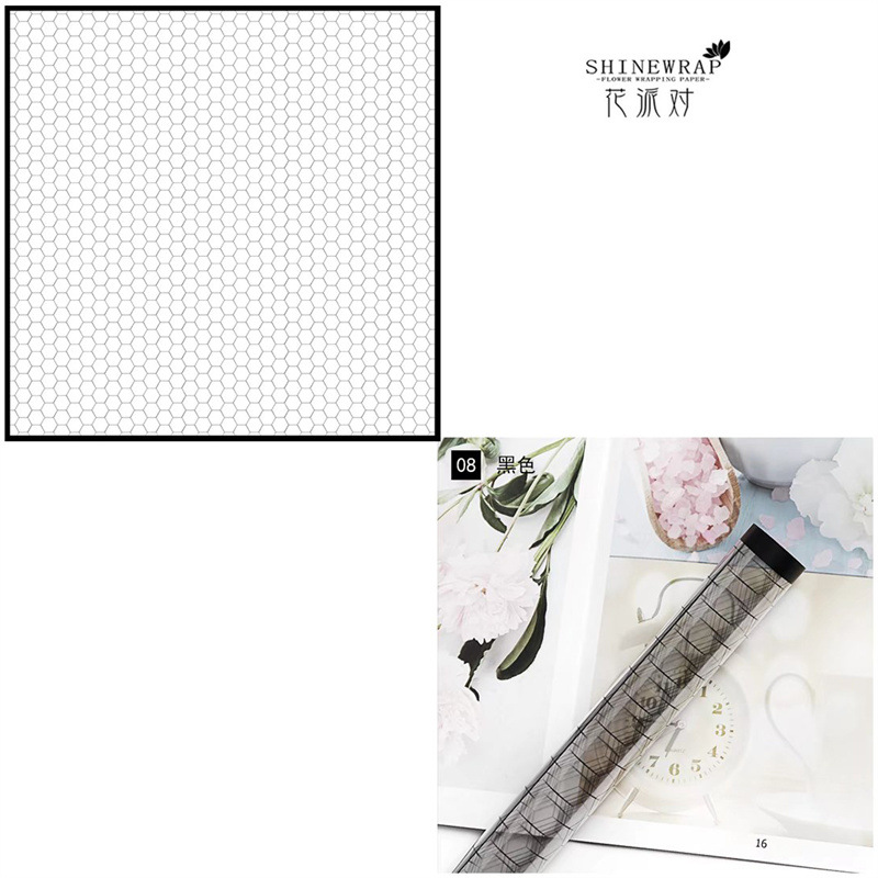 Flower party fabricantes al por mayor nuevos productos transfronterizos tela de araña embalaje de flores de papel de vidrio florista embalaje de flores de regalo