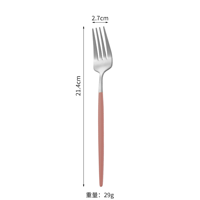 Cuchillo de filete occidental, tenedor, cuchara de postre Vajilla transfronteriza de 4 piezas Amazon Acero inoxidable portugués cuchillo, tenedor y traje de cuchara