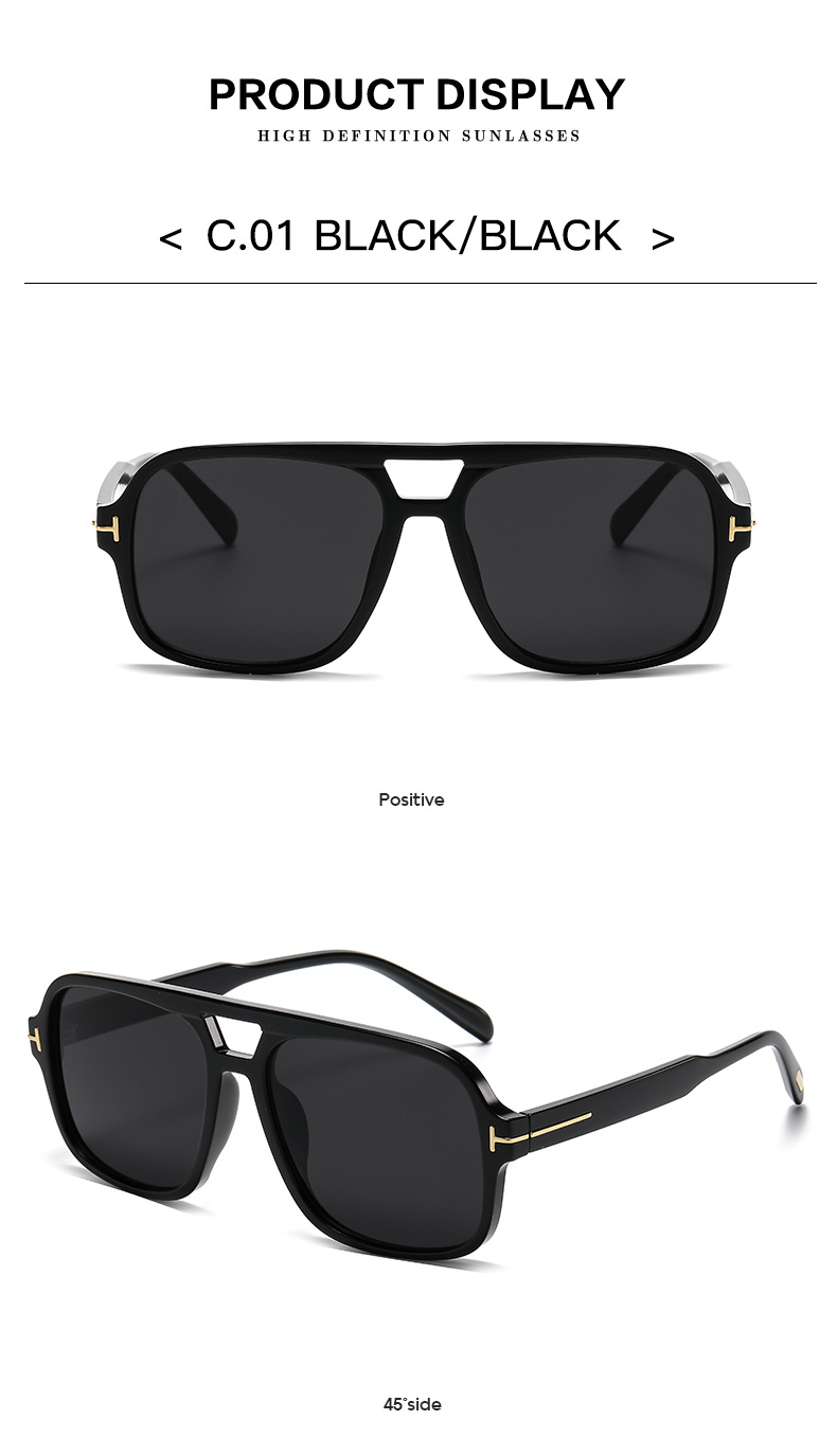 76g Weight Full Frame Glasses Structure Sunglasses Classification Ac, UV400 Protection Lens Material Square Glasses Style Holiday, Travel Occasion Solid Color Pattern Unisex Gender Simple Style, Classic Style Style Simple Style Classic Style Solid Color Ac UV400 Protection Square Full Frame Women's Sunglasses 9