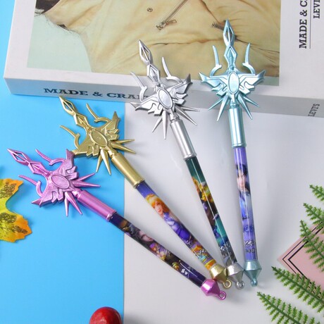 Flower Pens Creative Gun Pen Anime Glory Sword Gel Pen Cute Stationery Student P