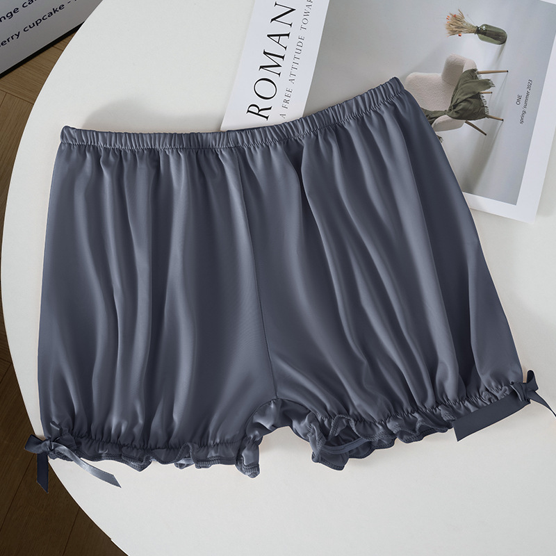 Pantalones de seguridad con linterna de seda de hielo para mujer, estilo fino de verano, pantalones de calabaza antideslumbrantes y sin rizos, pantalones de seguridad para mujer elásticos