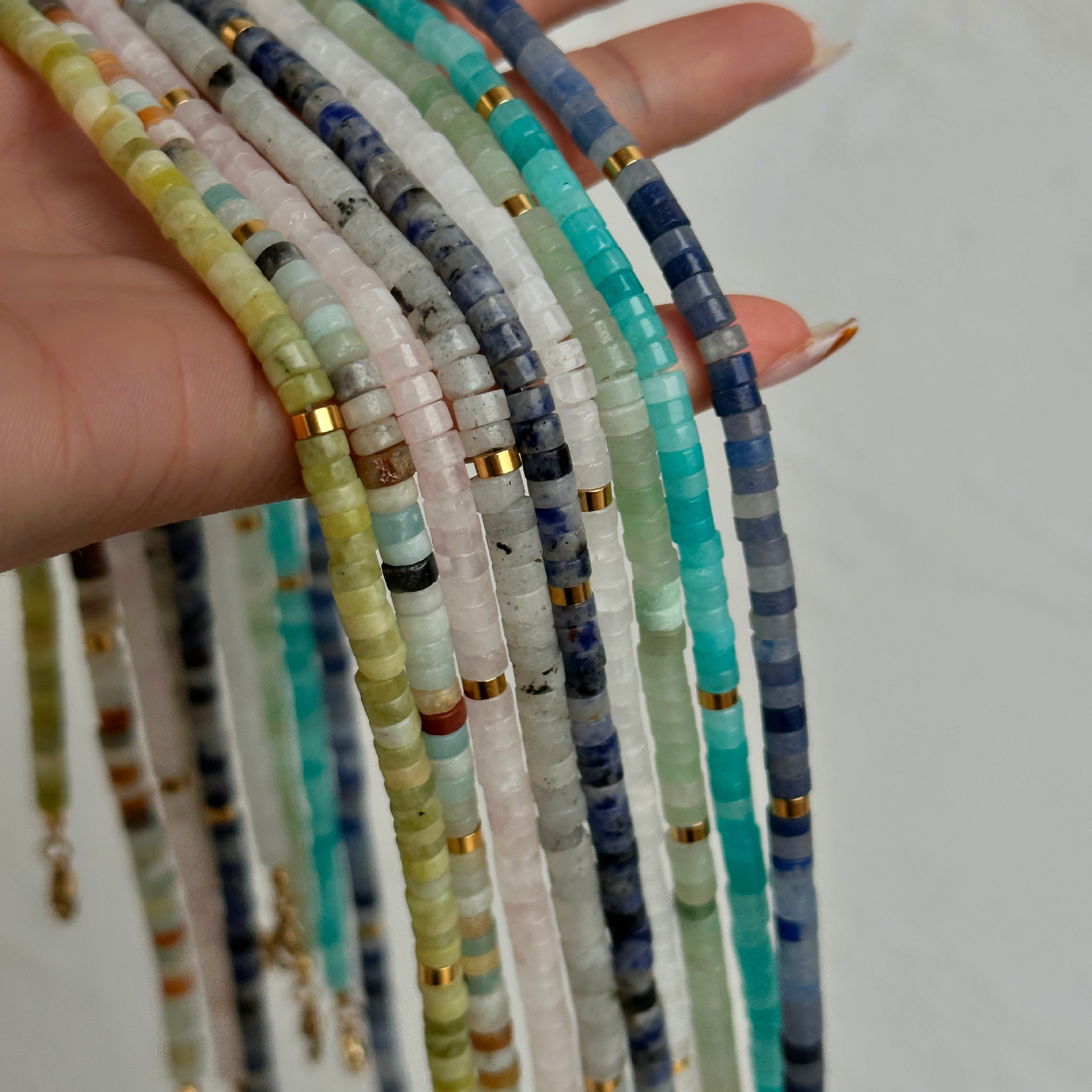 Ig Style Natural Stone Beaded Necklace display picture 1