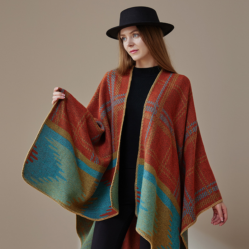 Sciarpa unisex Scialle alla moda versatile mantello spesso coperta cappotto sciarpe calde_voghion.com