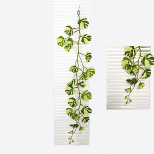 Wedding Cross-Border Decoration Turtle Back Indoor Artificial Plant Supply Restaurant Green Plant Vine Leaf Rattan Wall Hanging Plant
