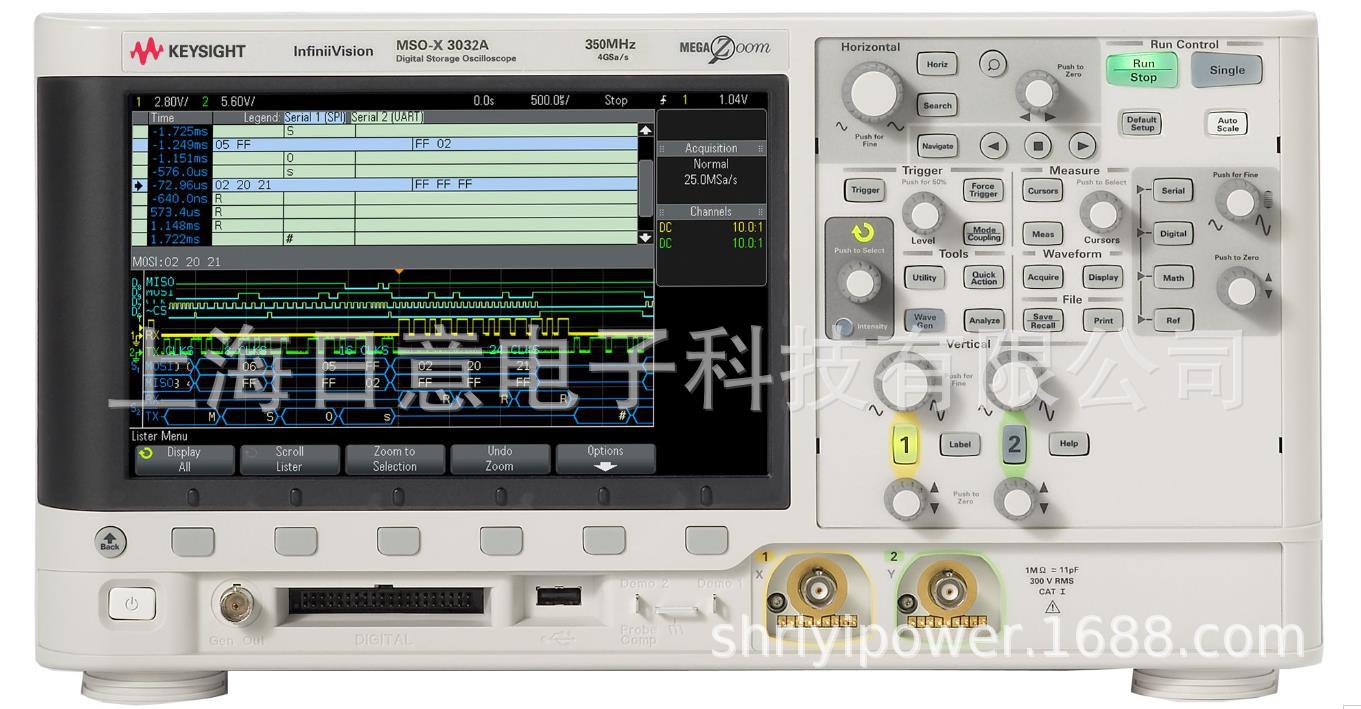 是德MSOX3032A混合信号示波器350MHz 2个模拟通道16个数字通道