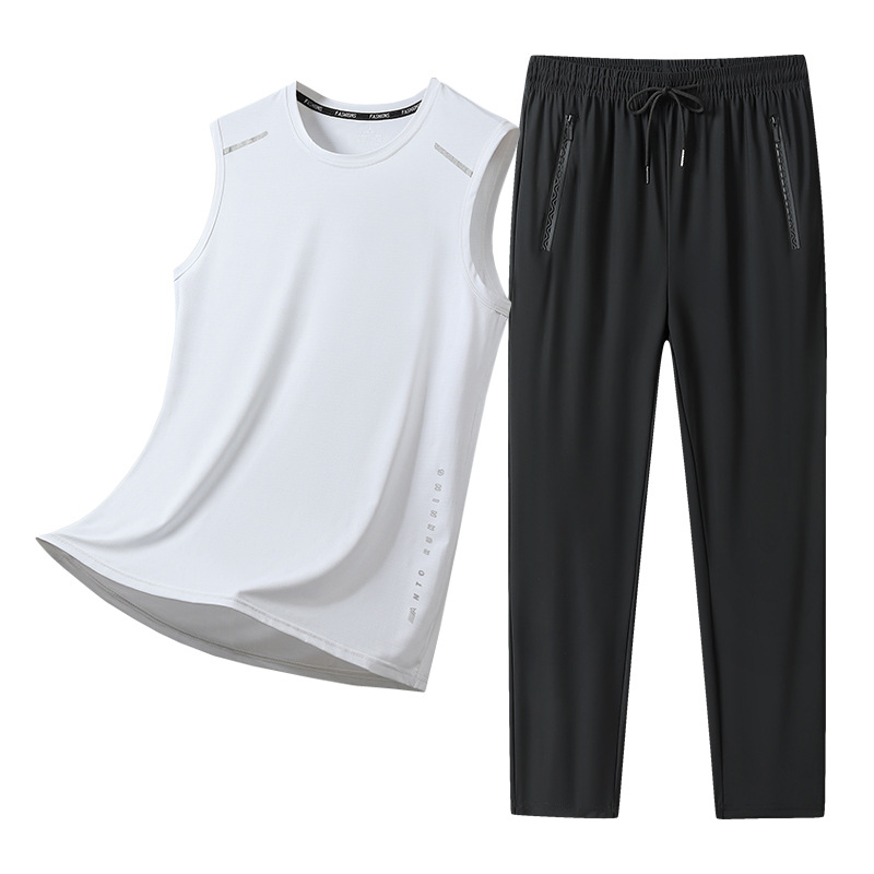 Verano chaleco de hielo al aire libre juego deportivo juego de correr y caminar un conjunto de bolsillo con cremallera papá en stock