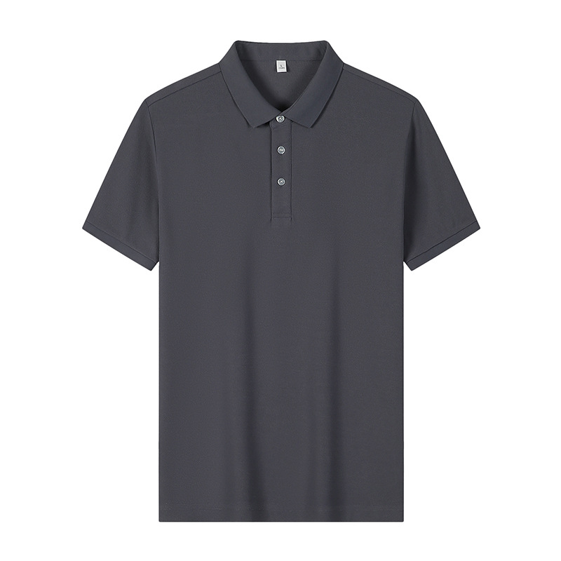 Tres antiperlas de segundo cuello polo camiseta corporativa ropa de trabajo de color sólido collar camiseta de manga corta con solapa impresión personalizada