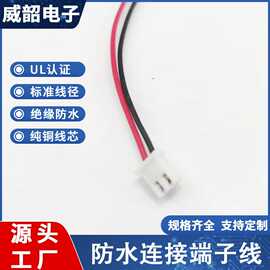 定制端子线1.25间距2P 上锡 带扣高温连接线束显示屏连接器端子线