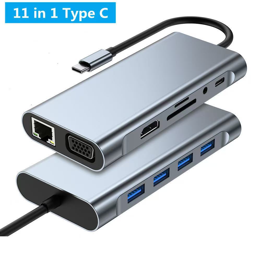 Type-C HDTV HD Dönüştürücü Çok Fonksiyonlu Genişletme İstasyonu Telefon Bilgisayar USB Çok Portlu Genişletme İstasyonu