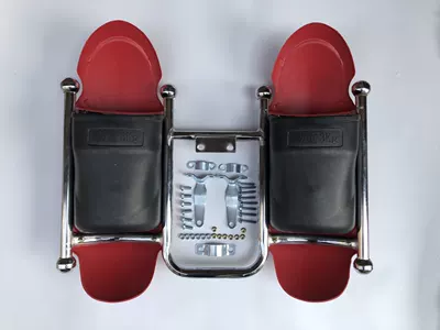 Motorcycle bumper — Modified Thickened Front Bars - white-iron-red-windshield-without-cover