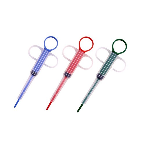 Manufacturer's medicine feeder dual-purpose head can hold tablets and deworming supplies, suitable for cats and dogs, universal pet medicine feeder