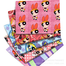飞天卡通女警薄款涤棉货防水布DIY宠物衬衫裙子服装面料1Yc68705