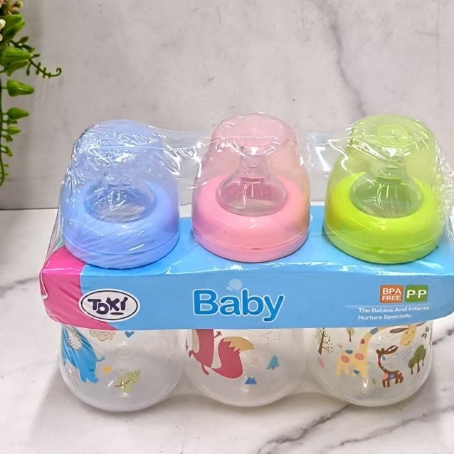 Foreign Trade Hot Selling Wholesale Toddler Learning Drinking Cup Baby Bottle Wide Mouth Cartoon Pattern Plastic Baby Bottle Pp Material
