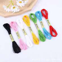 厂家直营现货涤纶线每支6股8米十字绣线绣花线涤棉线手工编织线