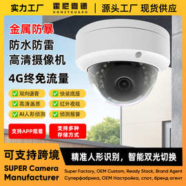 网络4MP/5MP/8MP金属红外半球摄像头室外金属POE摄像机4K电梯防暴