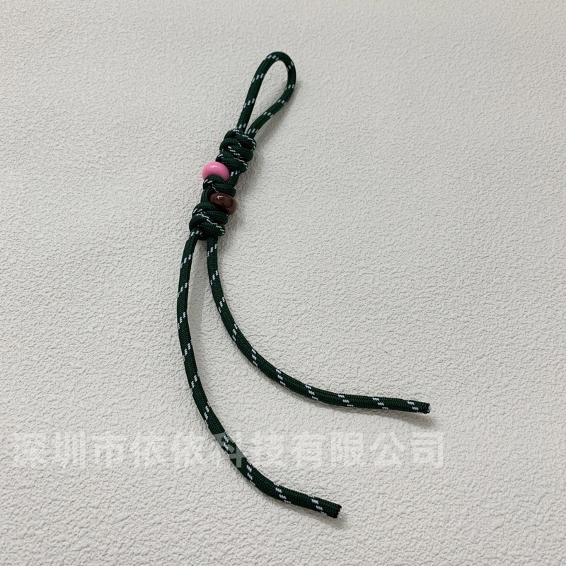 miu系彩色包包编绳挂件时尚车钥匙扣挂饰金刚结手工彩珠编织挂绳|undefined