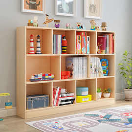 包邮实木儿童玩具书柜卧室简易多层储物柜学校办公室格子置物架